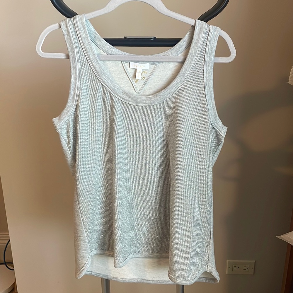 Escada silver metallic tank top size M excellent condition